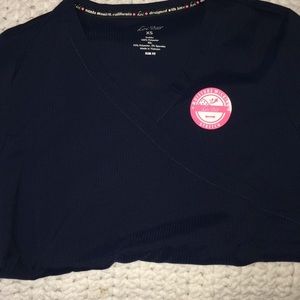 Koi lite navy scrub top